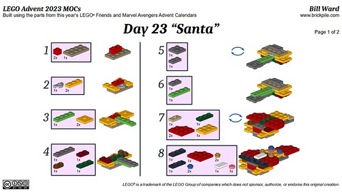 Santa MOC Instructions p1 (LEGO Advent 2023 Day 23)