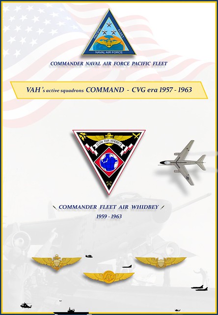 COMNAVAIRPAC - VAH's active squadrons COMMAND CVG era 1957 - 1963.