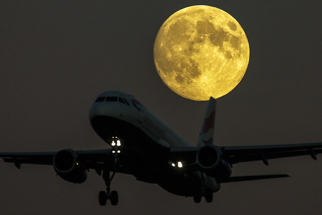 British Airways Airbus vs Moon