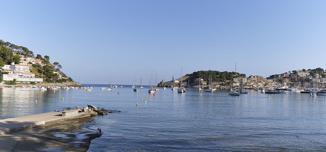 Entrance to the harbour of Soller (Mallorca - Spain)
