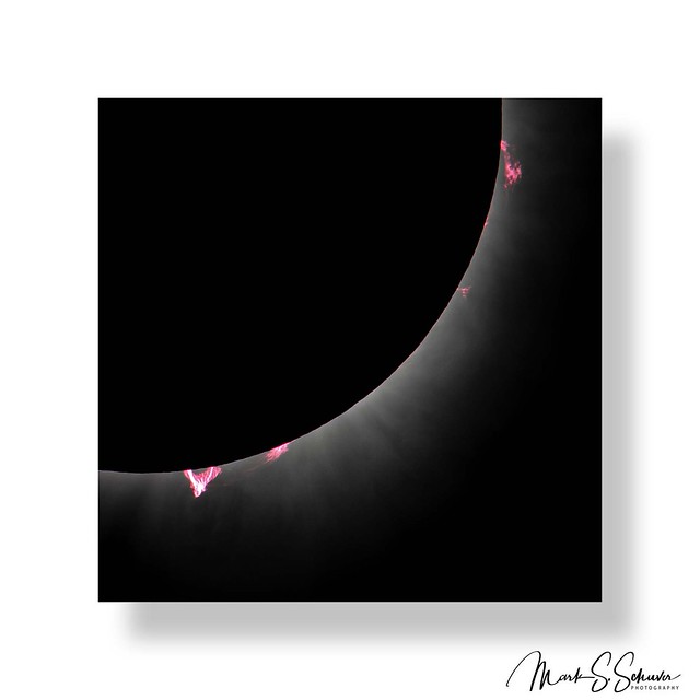 Apil 8, 2024 Solar Eclipse - Solar prominences - Lake Boutin, Missouri