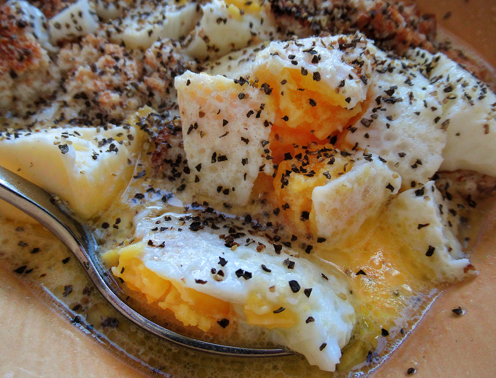 Poached Eggs, Toast and Pepper
