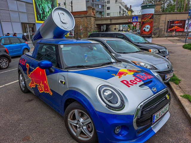 Red Bull mobile advertising in Austria.