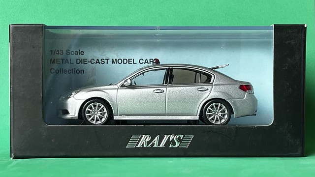 RAI’S - 2010 Subaru Legacy B4 2.5GT - Police headquarters, Criminal Division Mobile Search Team Vehicle - Unmarked Japanese Police Car - Miniature Diecast Metal Scale Model Emergency Services Vehicle