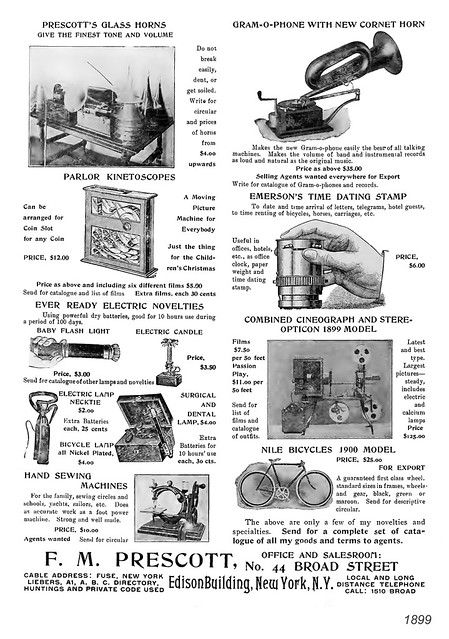 prescott electric novelties 1899