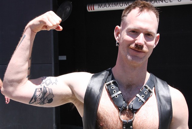 DAMN HOT MUSCLE STUD & his HOT MAN PIT  ! ~ photographed by ADDA DADA ! ~ DORE ALLEY FAIR 2023 ! ~