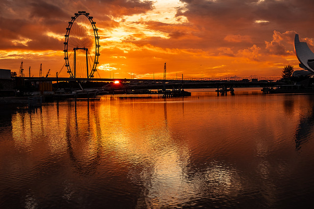 Sunrise over Marina Bay, Singapore