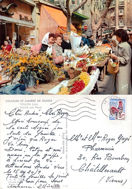 Toulon (Var) - Le Marché aux Fleurs - 1962