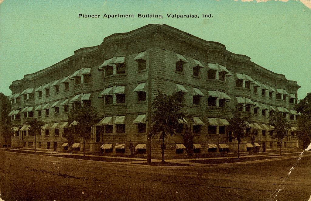 Pioneer Apartment Building, circa 1910 - Valparaiso, Indiana