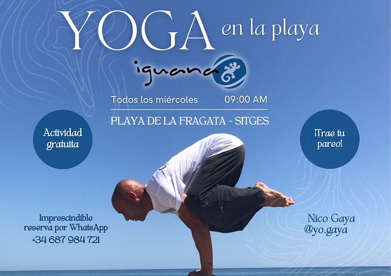 Yoga en la playa con Iguana Sitges
