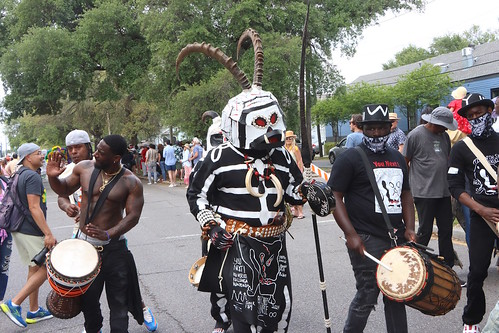 Skull & Bone Gang at downtown Super Sunday - April 7, 2024. Photo by Demian Roberts.