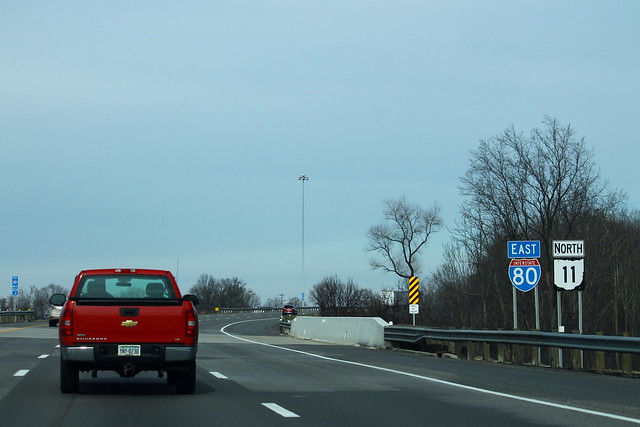 I-80 East OH11 North Signs at MM224