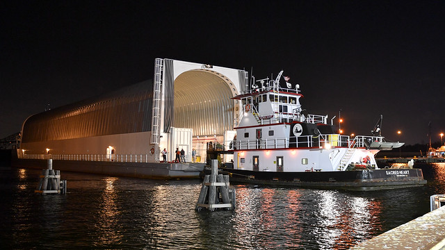 Rolling on a River: NASA’s Barge Pegasus Returns to Michoud