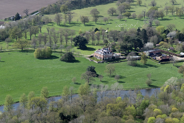 Ditchingham Hall aerial image - Norfolk