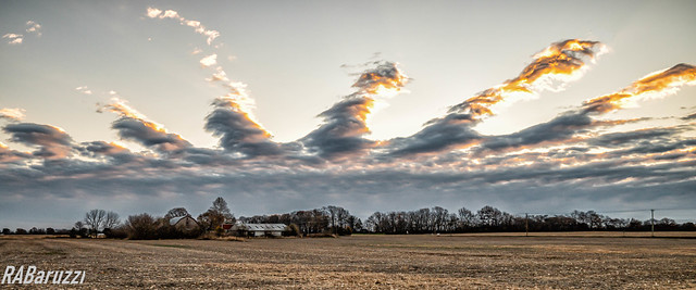 Unusual Clouds Over a Farm