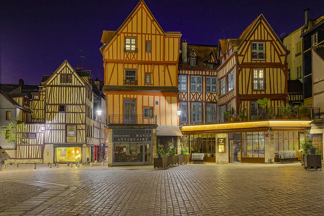 Old square (Rouen, Normandy, France)