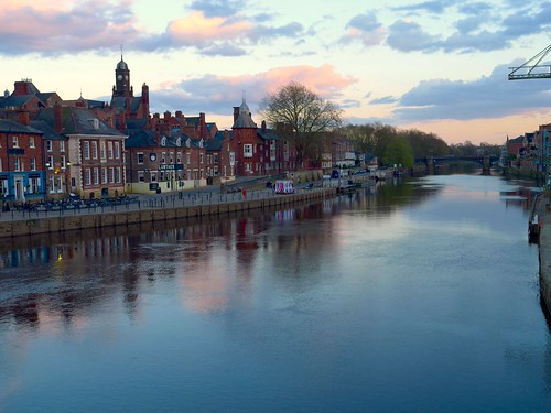 Sunset on York Waterfront ( Explored ) by Oneterry AKA Terry Kearney, An early evening walk along the waterfront, nice March colours in the sky and water reflections add