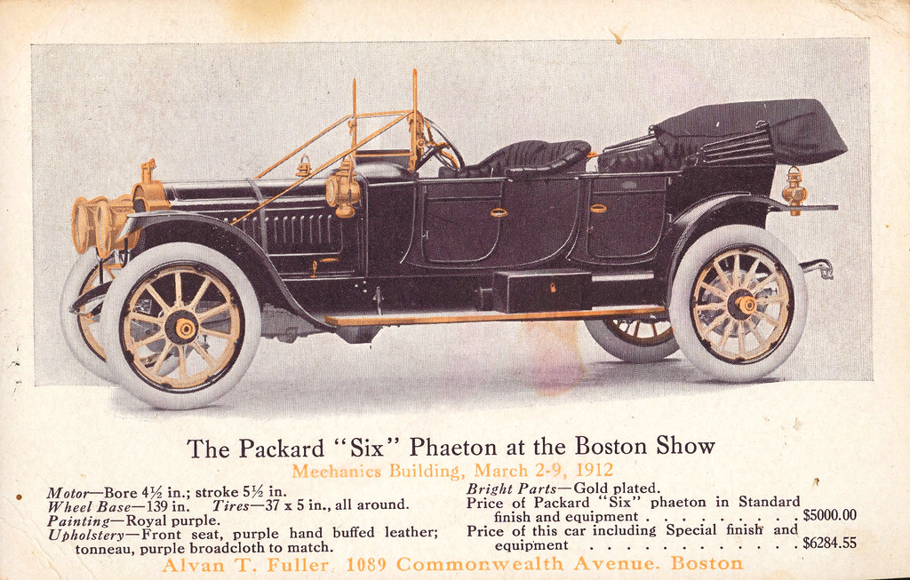 1912 Packard Six Phaeton at Boston Auto Show