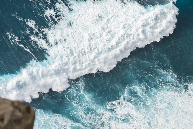 Aerial view of the ocean waves II