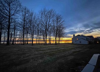 Sunset with House on Lake Champlain