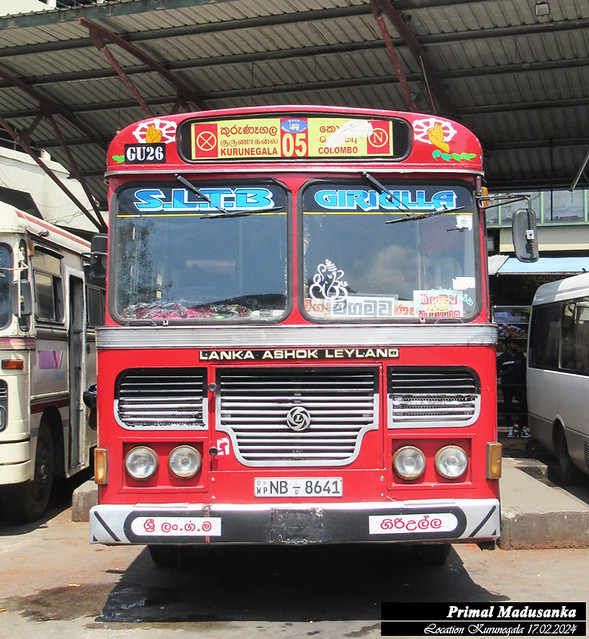 NB-8641 Giriulla Depot Ashok Leyland - Viking 210 Turbo B+ type Bus at Kurunegala in 17.02.2024