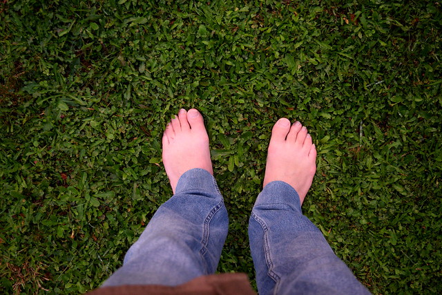 Feet on Wet Grass