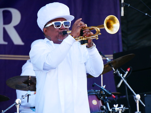 Kermit Ruffins on the first day of French Quarter Fest - April 11, 2024. Photo by Louis Crispino.