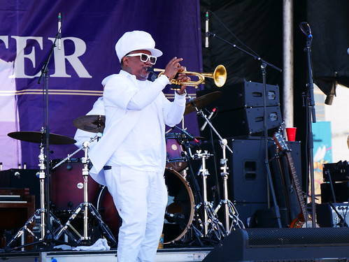 Kermit Ruffins on the first day of French Quarter Fest - April 11, 2024. Photo by Louis Crispino.
