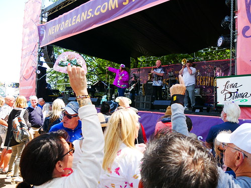 Lena Prima on the first day of French Quarter Fest - April 11, 2024. Photo by Louis Crispino.