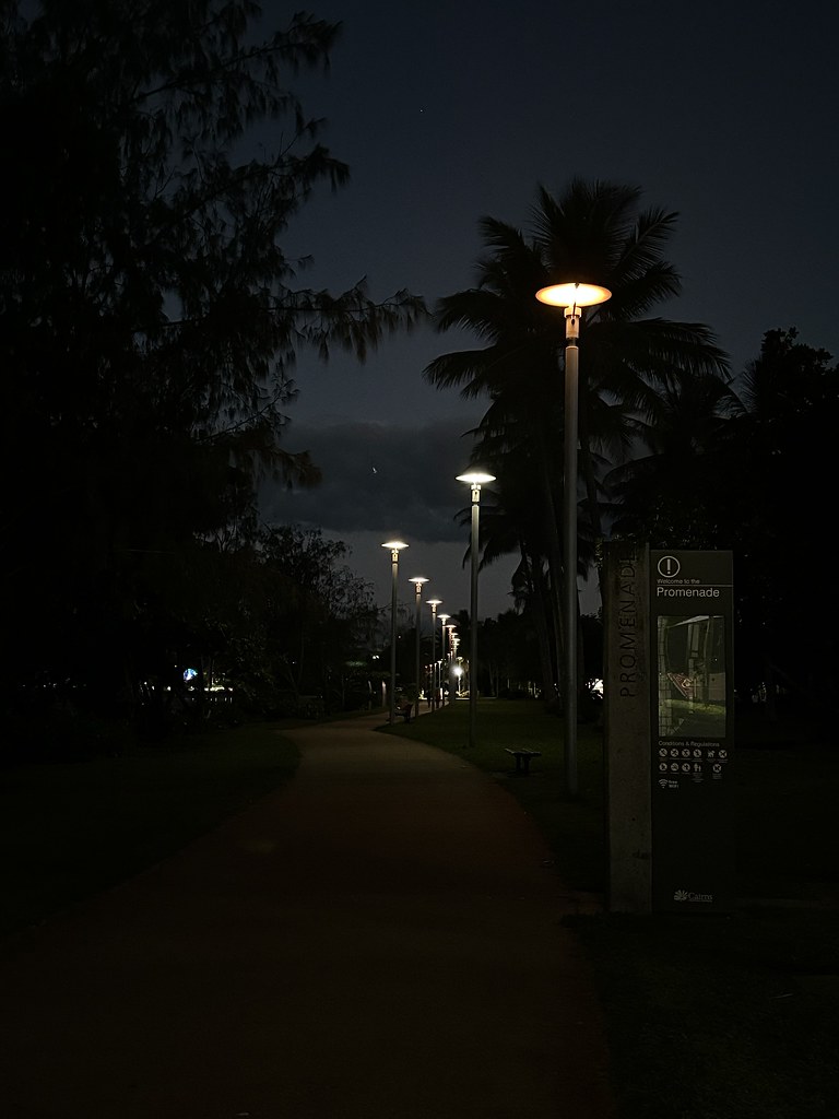 Evening walk along Cairns Esplanade