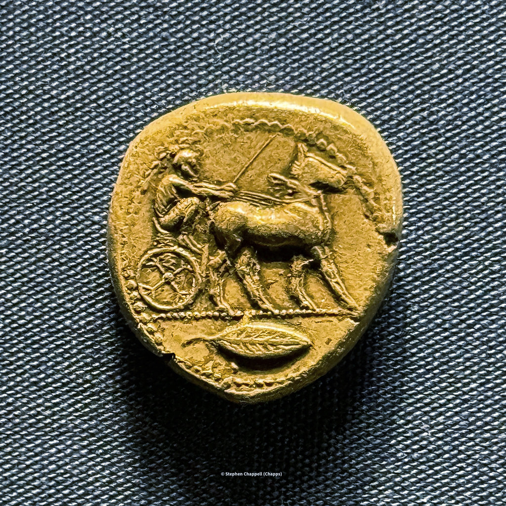 Tetradrachm from Messana, celebrating an Olympic mule cart victory