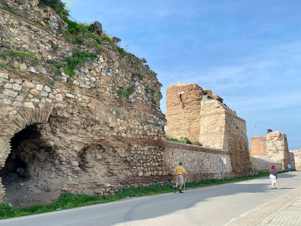 The ancient Nicaea City Walls in İznik, Turkiye