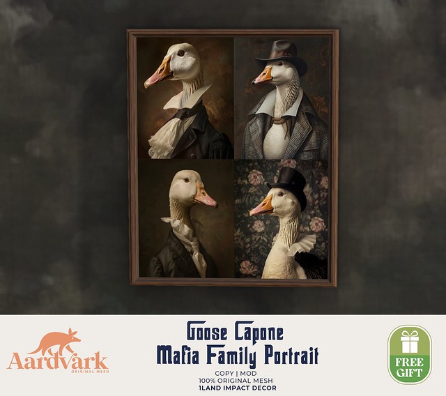 Aardvark Goose Capone Family Portrait Free Gift