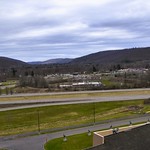 View of the surrounding area from the top of the parking garage at the Seneca Allegany Resort & Casino, Salamanca, New York (USA) 