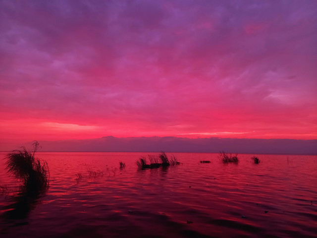 Pink dusk over Congo