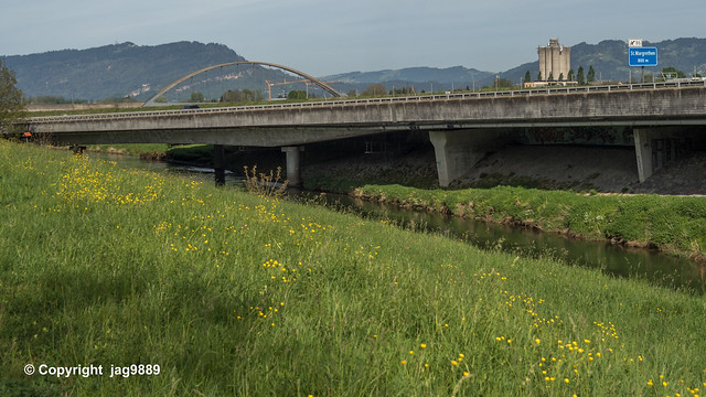 RBK660 Motorway Bridge over the Rheintaler Binnenkanal, St. Margrethen, Canton of St. Gallen, Switzerland