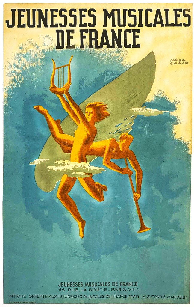 COLIN, Paul. Jeunesses Musicales de France, c. 1935.