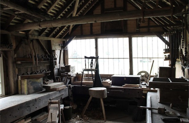 Inside the carpenters workshop.