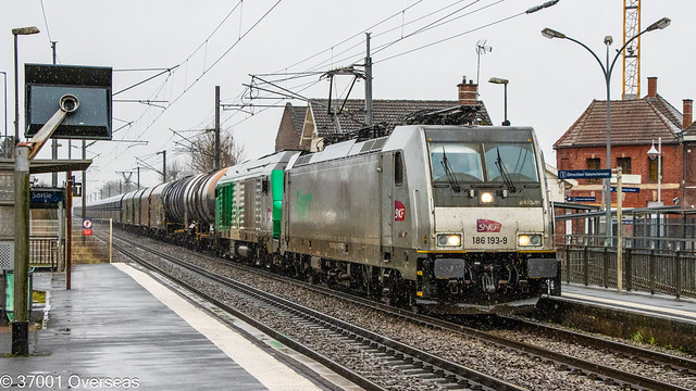 SNCF 186 193 on 55391 at Montigny en Ostrevent