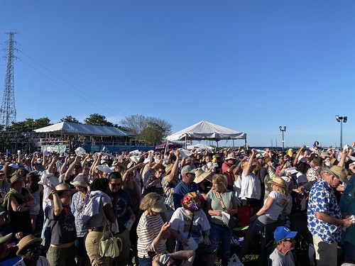 Huge audience for Irma Thomas at French Quarter Fest 2024. Photo by Carrie Booher.