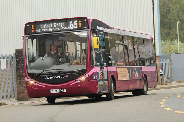 Adventure Travel OM158 Seen leaving Bridgend working route 65 to Talbot Green.