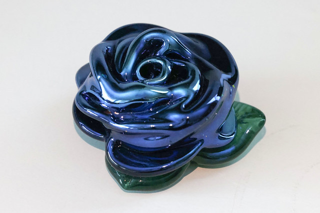 Glass Blue Rose