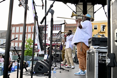 Soul Rebels on Friday, April 12 at French Quarter Fest 2024. Photo by Michael White.