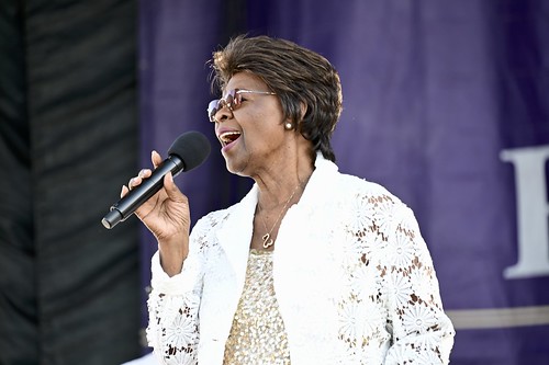 Irma Thomas on Friday, April 12 at French Quarter Fest 2024. Photo by Michael White.