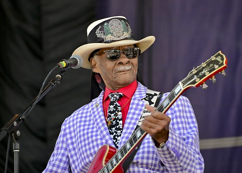 Little Freddie King on Friday, April 12 at French Quarter Fest 2024. Photo by Michael White.
