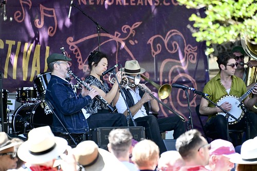 Tuba Skinny on Friday, April 12 at French Quarter Fest 2024. Photo by Michael White.