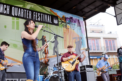 T Marie & Bayou Juju on Friday, April 12 at French Quarter Fest 2024. Photo by Bill Sasser.