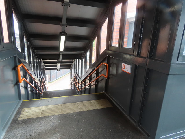 Smethwick Rolfe Street Station - new steps to platform 2