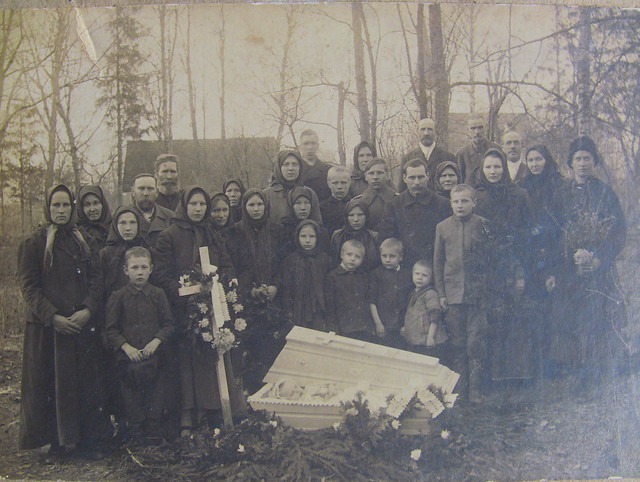 child funeral . found photo . pre-1941 . Russia