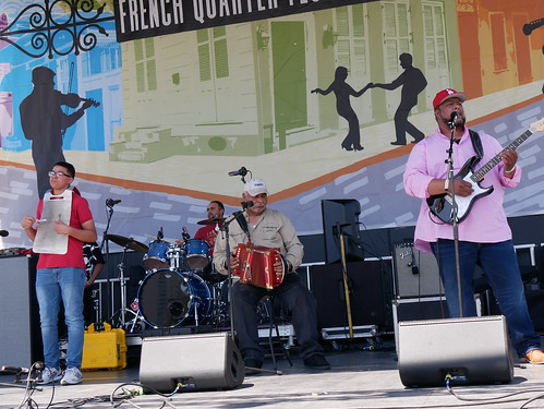 Preston Frank & the Frank Family Band at French Quarter Fest on April 13, 2024. Photo by Louis Crispino.